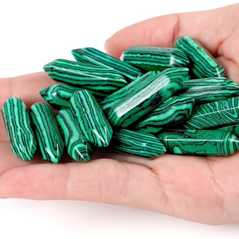 Green Malachite Gemstone Point Wholesale 4