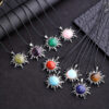 Sun Shape Healing Crystal Necklace Wholesale 1