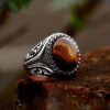 Vintage Style Tiger Eye Ring Gemstone Ring 4