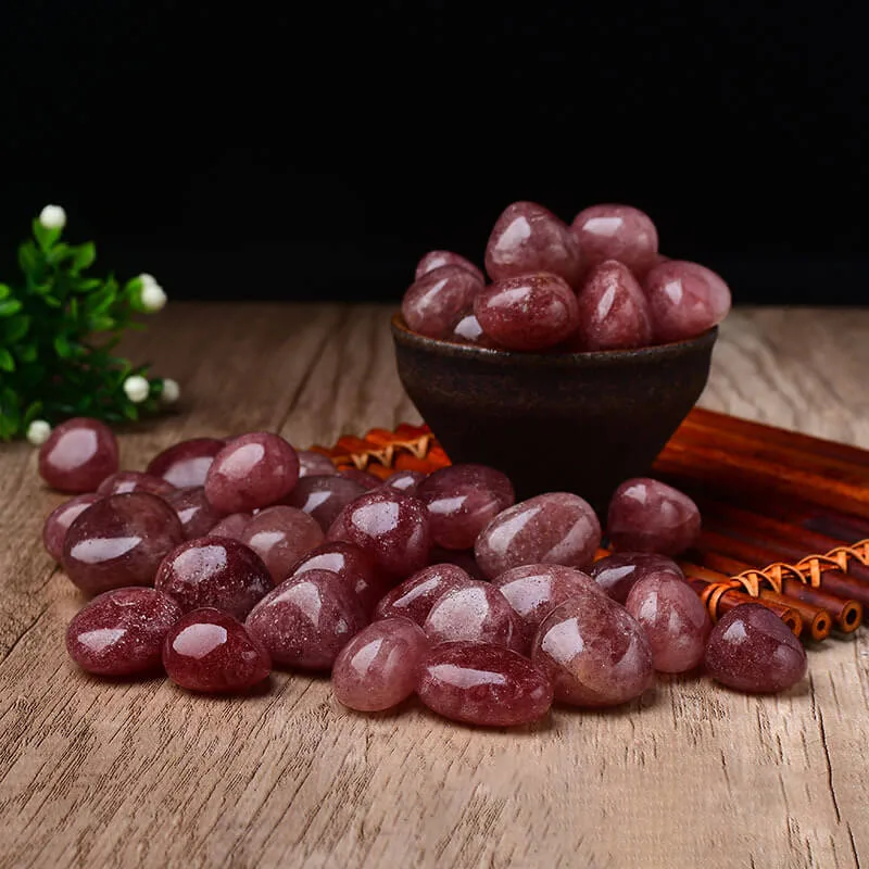 Strawberry Quartz Tumbled Stone Wholesale