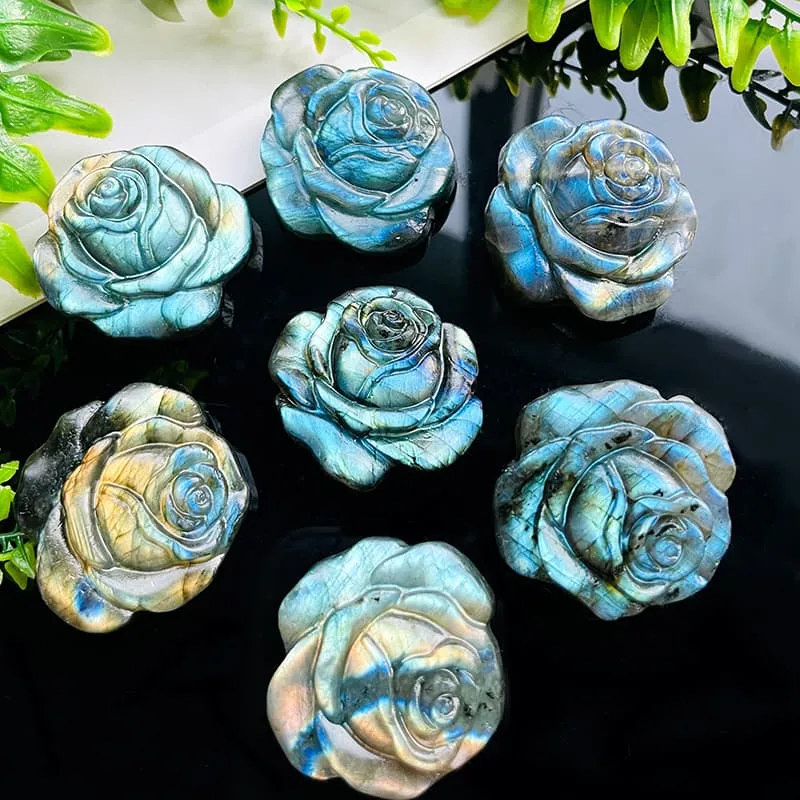 Labradorite Petal Ornaments Wholesale