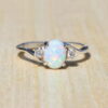 Exquisite Oval Cut Fire Opalite Ring Wholesale (1)-front picture