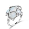 Solid Opalite Ring Handmake Crystal Stones 1