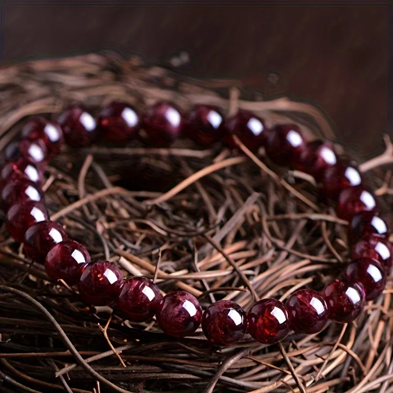 Garnet January Birthstone Beaded Bracelet