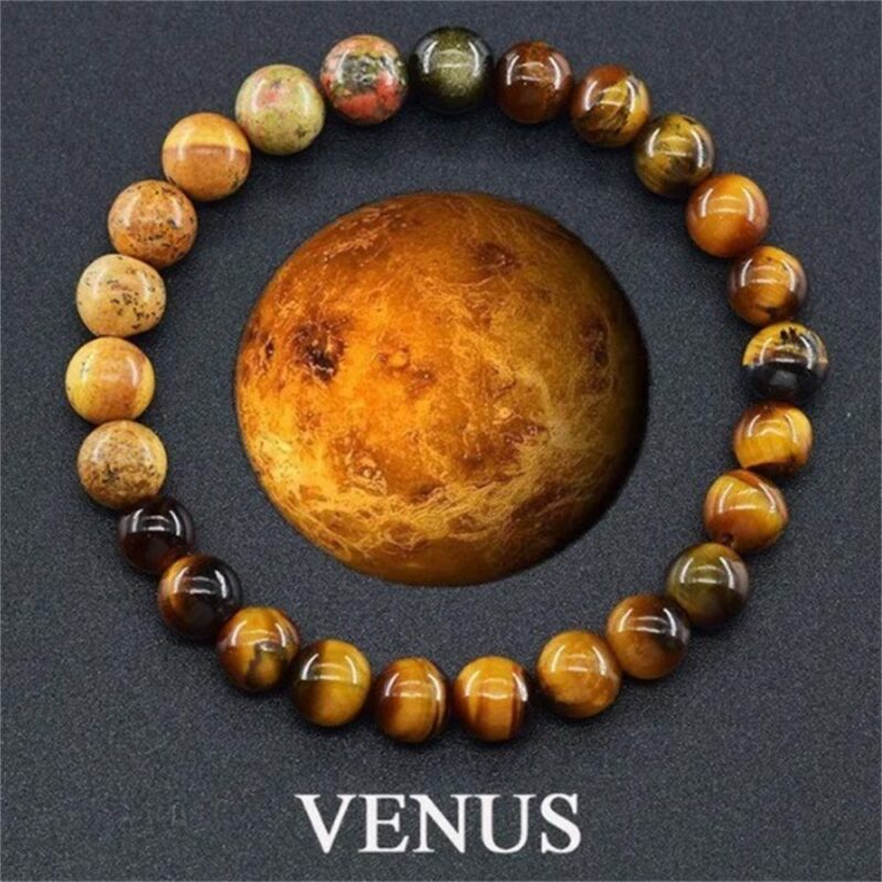 Planets Bead Bracelet Solar System Natural Crystal Stone 11