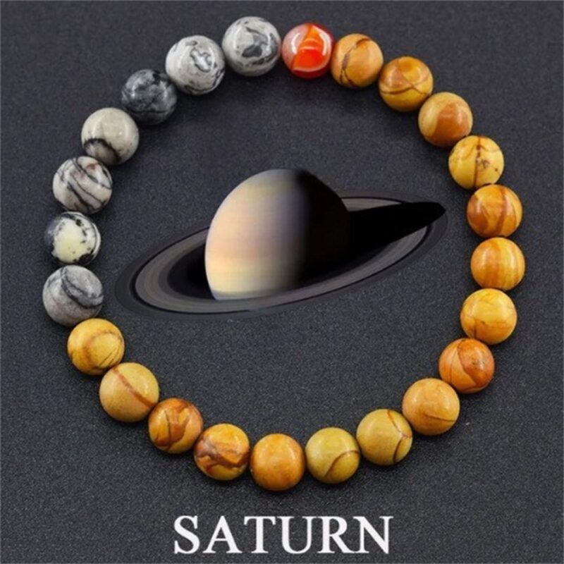 Planets Bead Bracelet Solar System Natural Crystal Stone 12