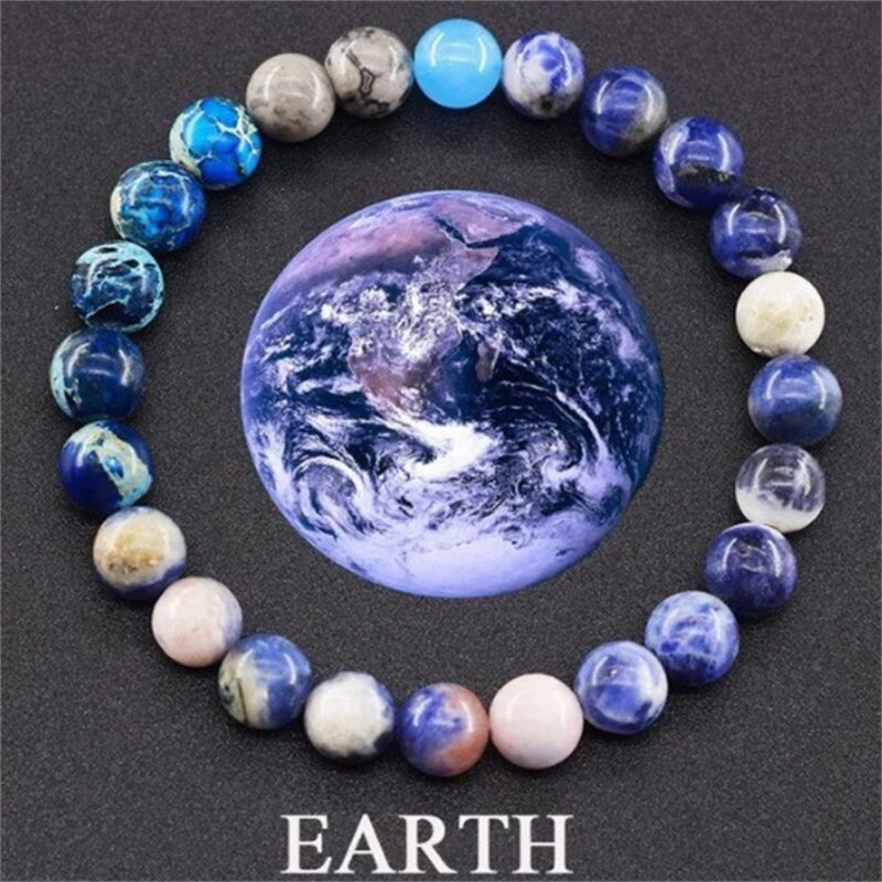 Planets Bead Bracelet Solar System Natural Crystal Stone 2