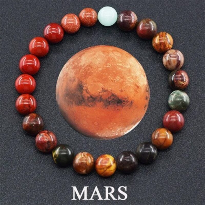 Planets Bead Bracelet Solar System Natural Crystal Stone 3