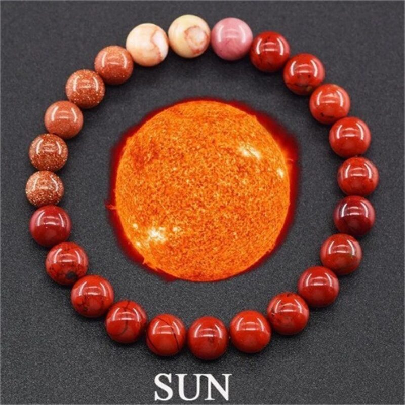 Planets Bead Bracelet Solar System Natural Crystal Stone 4