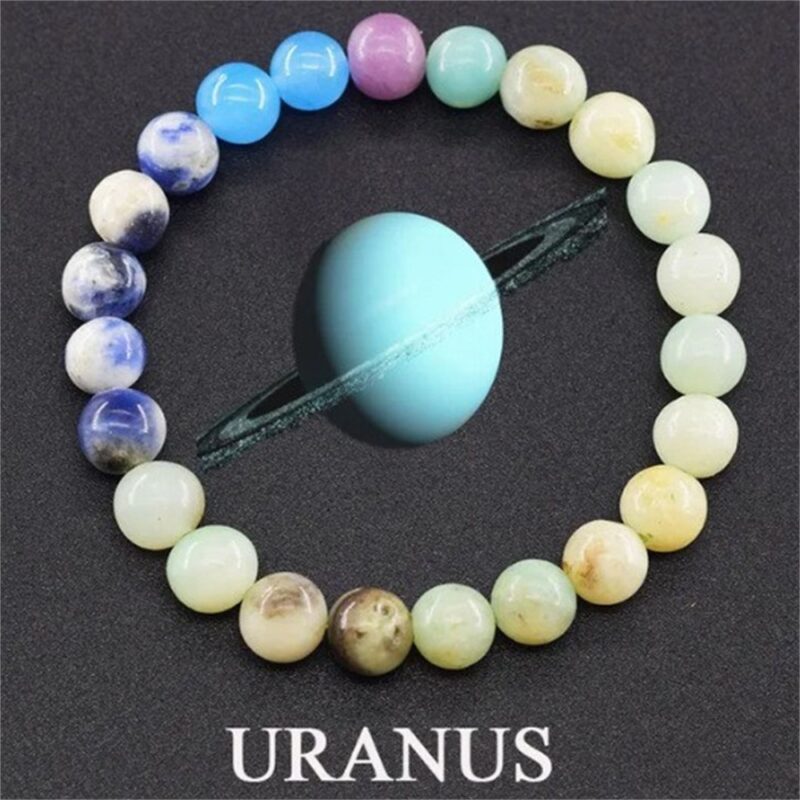 Planets Bead Bracelet Solar System Natural Crystal Stone 6