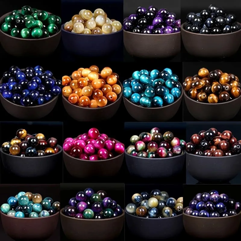 Vue alternative de 45Pcs Premuim Tiger Eyes 8mm Gemstone Beads Wholesale
