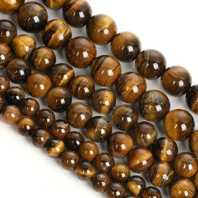 Vue alternative de 5A Quality Yellow Tiger Eyes Gemstones Beads Wholesale for Jewelry Making