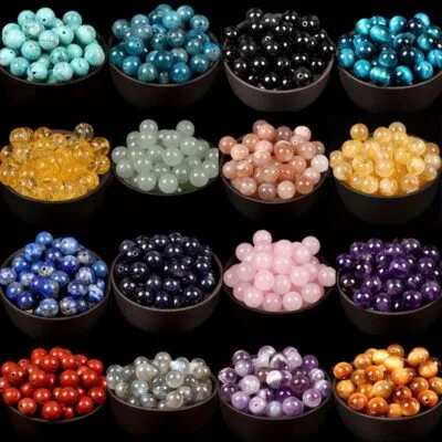 6-12mm Natural Gemstone Beads Crystals Wholesale Collection For Jewelry Making (2)