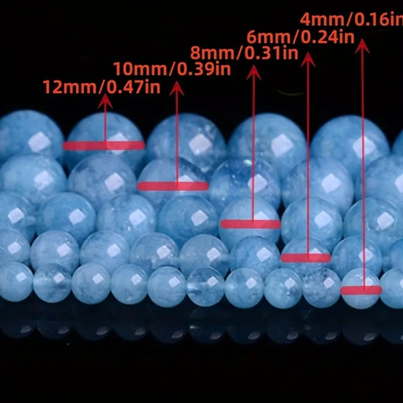Vue alternative de Blue Aquamarine Gemstone Beads Wholesale Loose Crystal Beads