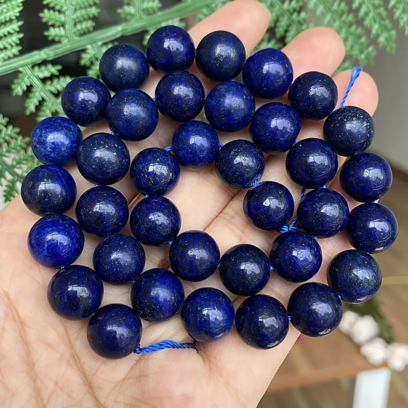 Vue alternative de Blue Lapis Lazuli Beads Wholesale Round Loose Lapis Stone Beads for DIY