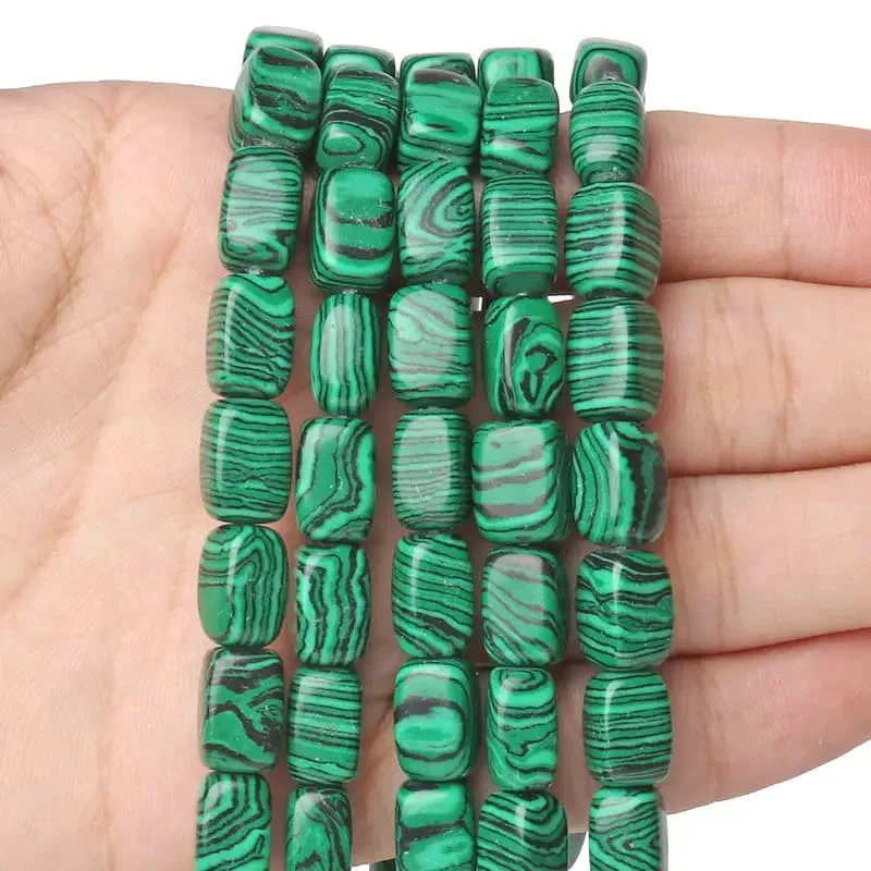 Cube Green Malachite Beads Wholesale for Jewelry DIY Loose Beads