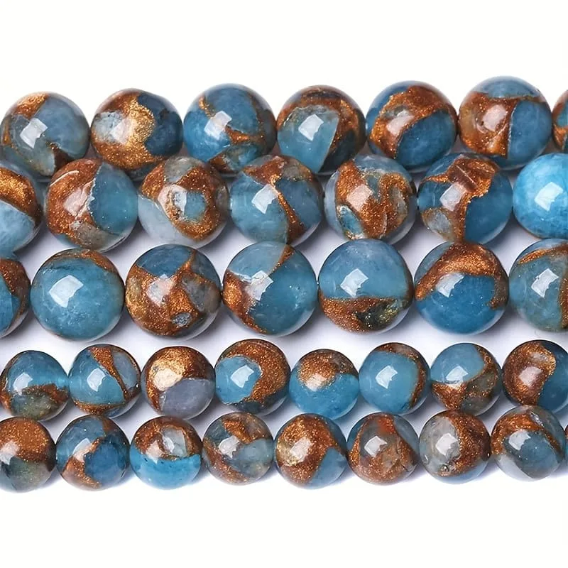 Lake Blue Cloisonne Stone Beads Wholesale