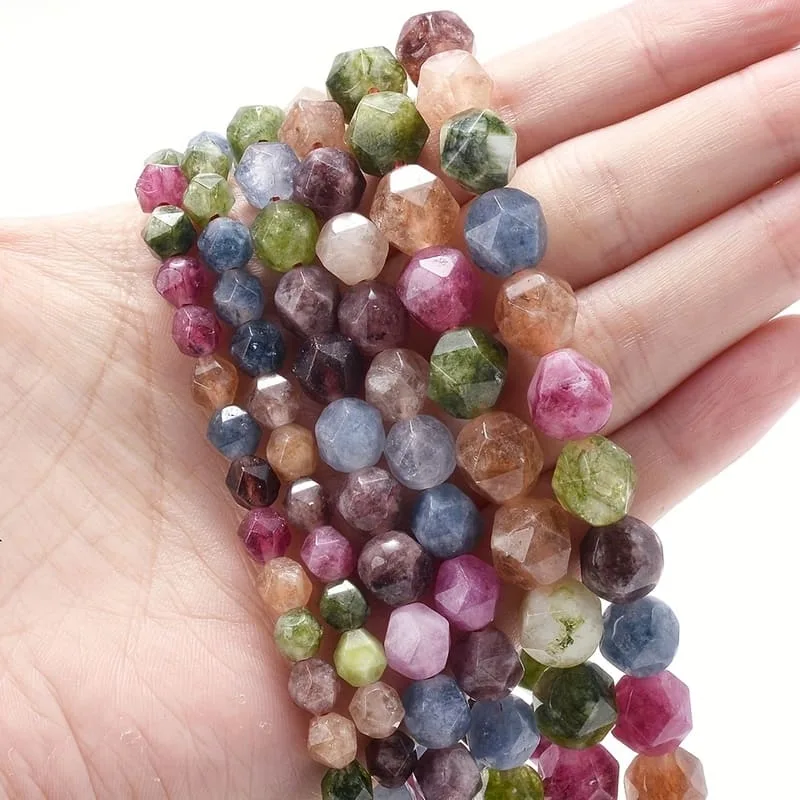 Natural Faceted Crystal Beads for DIY Bracelet 8mm Gemstone Beads Wholesale