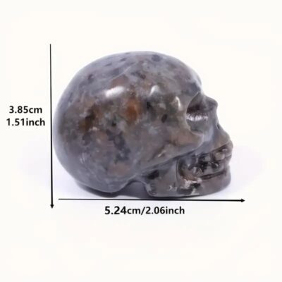 Natural Handcrafted Yooperlite Skull Flame Stone 2