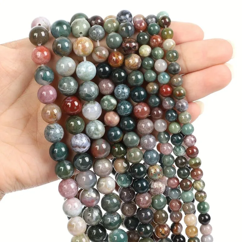 Natural Indian Agate Beads Bulk Semi Precious Beads Wholesale