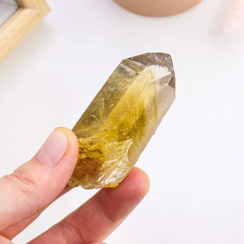 Natural Raw Citrine Wand Bulk Double Ended 2