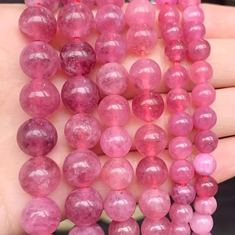 Natural Strawberry Quartz Beads Wholesale Semi Precious Gems Wholesale