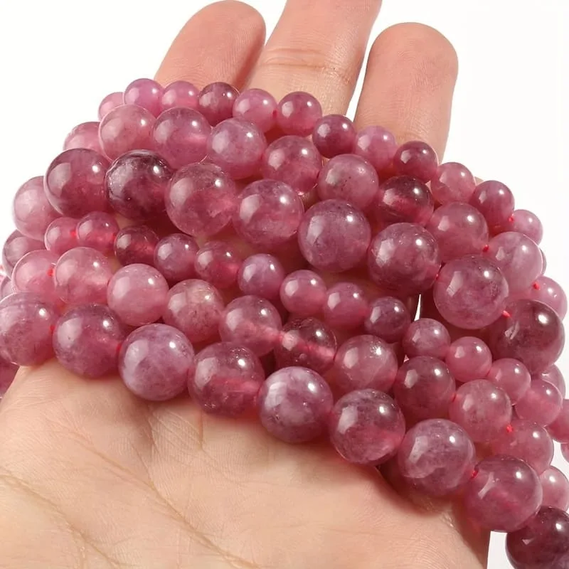 Vue alternative de Natural Strawberry Quartz Beads Wholesale Semi Precious Gems Wholesale