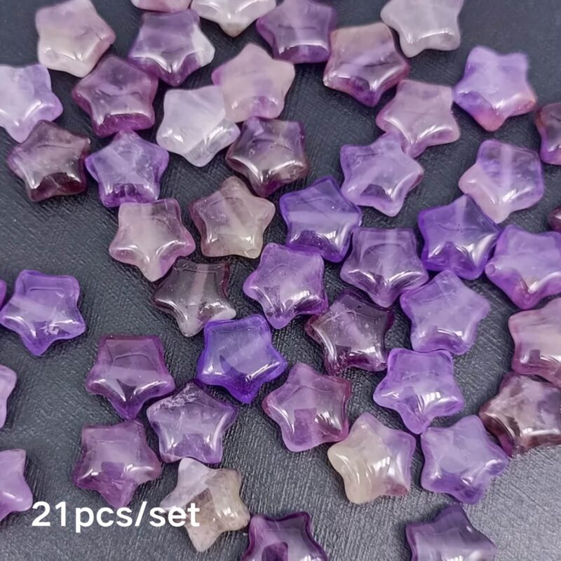 Star Shaped Pentagram Loose Gemstones Jewelry Making-Aventurine Stone, Tiger Eye Stone, Pink Crystal -amethyst