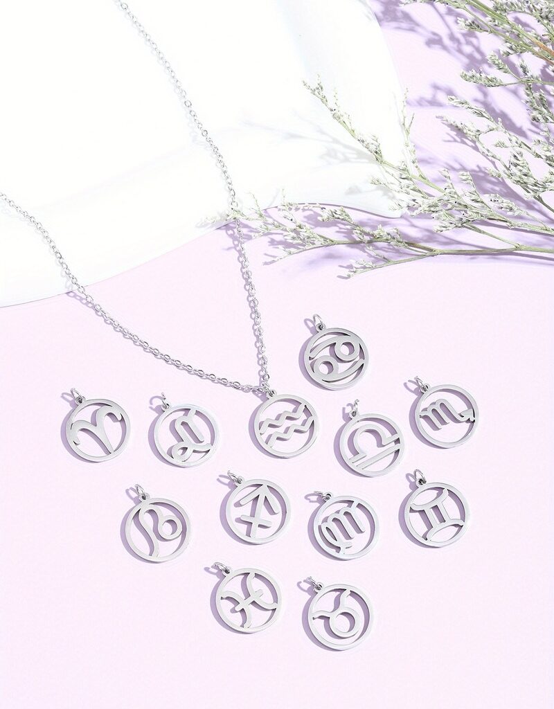 12 Zodiac Sign Charms Bulk DIY Necklace 5