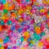 1800pcs Sparkle Pony Beads Bulk 9mm Pony Beads Glitter (1)