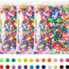  6x9mm Multi-Colored Craft Using Pony Beads Bulk Plastic Craft Beads Set