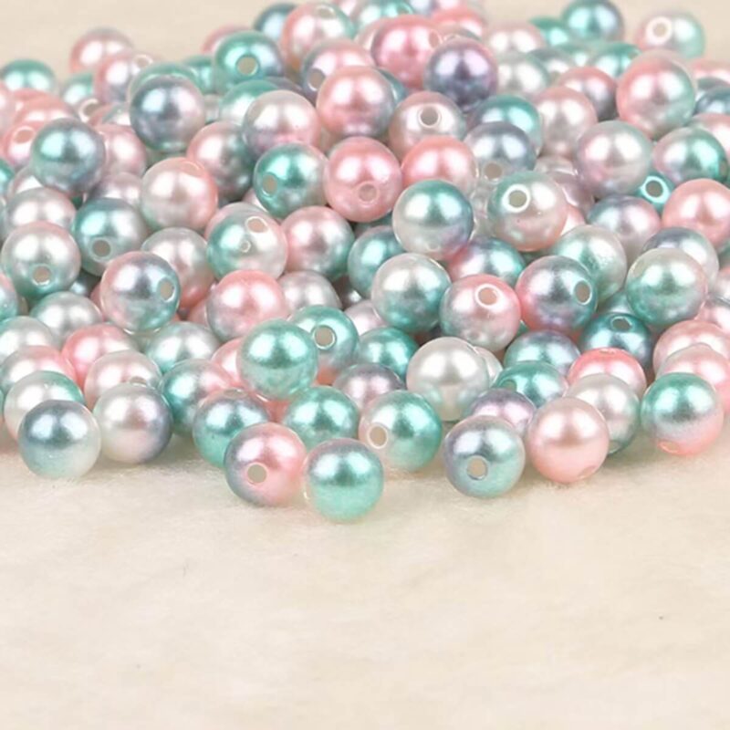 Gorgeous Loose Beads Wholesale Crafting for Jewellery, Phone Charms 8mm White Green Light Pink