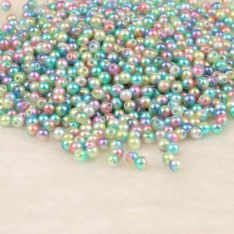 Gorgeous Loose Beads Wholesale Crafting for Jewellery, Phone Charms 4mm Purple Blue Light Green