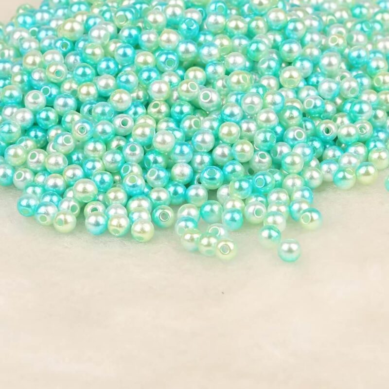 Gorgeous Loose Beads Wholesale Crafting for Jewellery, Phone Charms 4mm Sky Blue Light Green