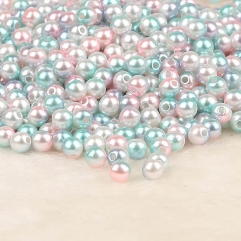 Gorgeous Loose Beads Wholesale Crafting for Jewellery, Phone Charms 6mm White Green Light Pink