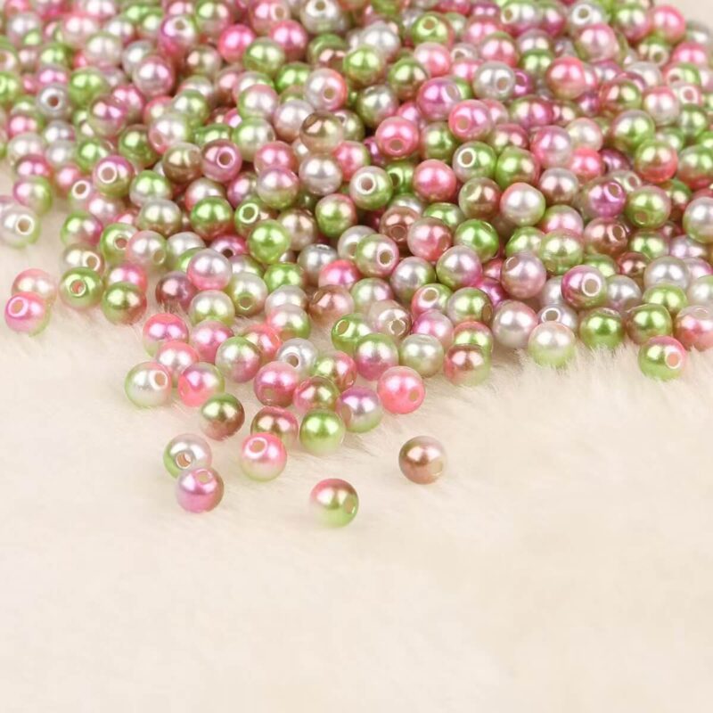 Gorgeous Loose Beads Wholesale Crafting for Jewellery, Phone Charms 4mm Pink White Green