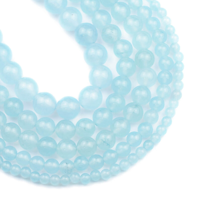 Light Blue Chalcedony Loose Beads Bulk 2