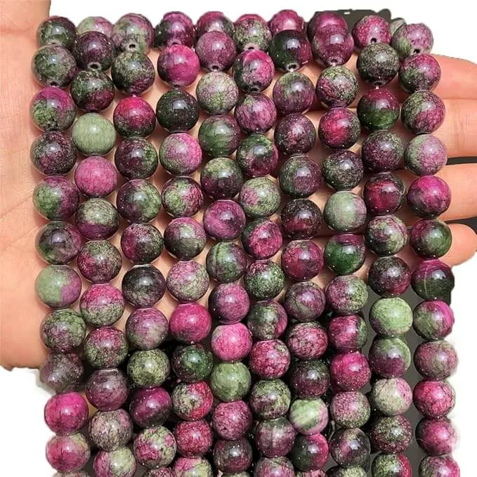 Wholesale Jade Jewelry Beads Tourmaline Chalcedony Bulk Crystals for Jewelry Making