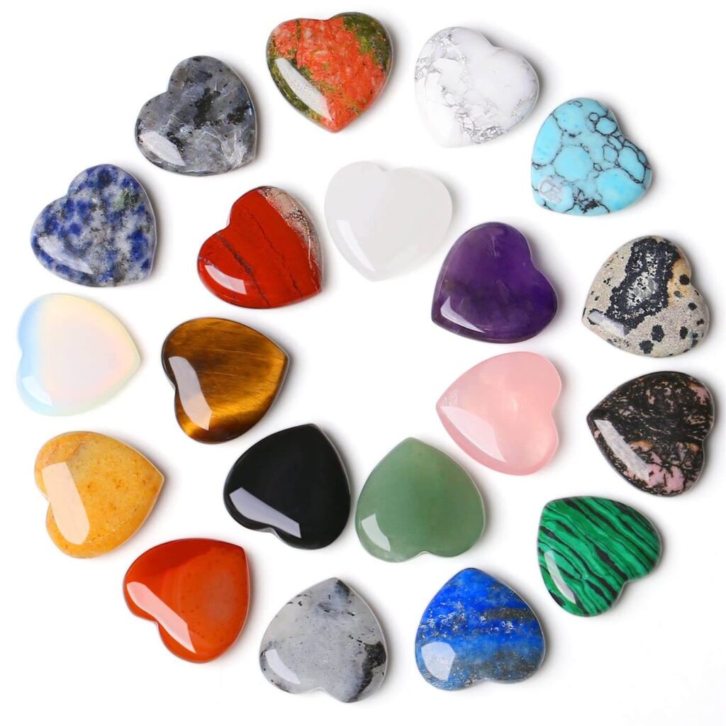 15mm Faceted Heart Shaped Gemstone Beads Decorative Beads 20Pcs show