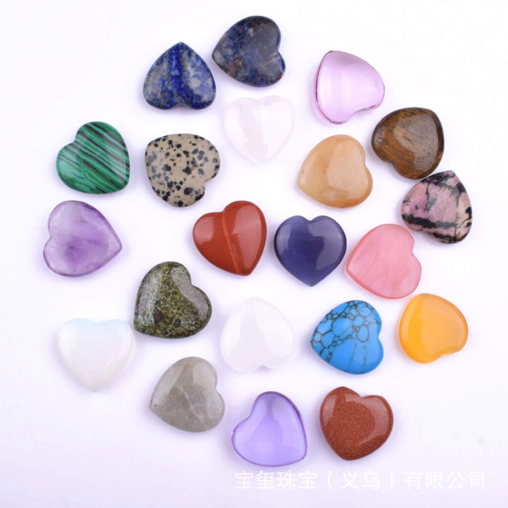 15mm Faceted Heart Shaped Gemstone Beads Decorative Beads 20Pcs show 3