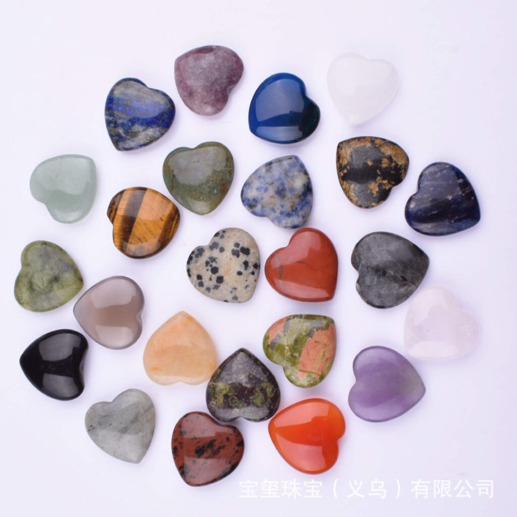 15mm Faceted Heart Shaped Gemstone Beads Decorative Beads 20Pcs show 4