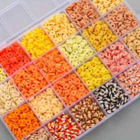 24 Color Polymer Clay Beads Bulk Spacer Beads for Handmade Jewelry 1 1