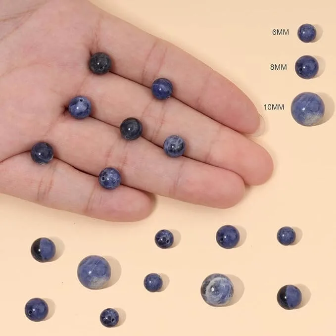 عرض بديل لـ Round Shaped Natural Blue Sodalite Beads Loose Stone Beads Wholesale