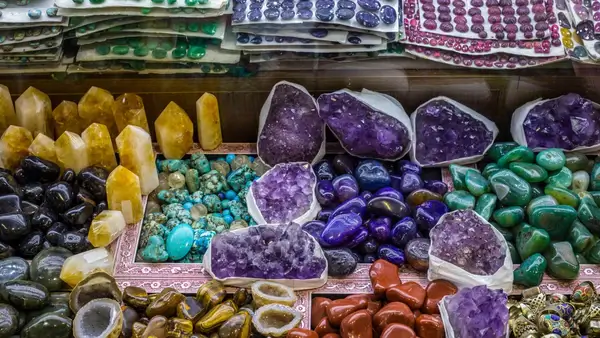 colourful crystal display rock and realm