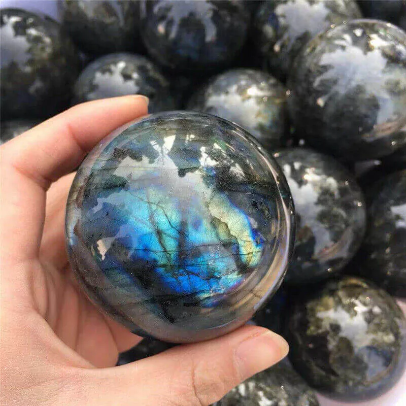 Polished Crystal Labradorite Sphere Wholesale 