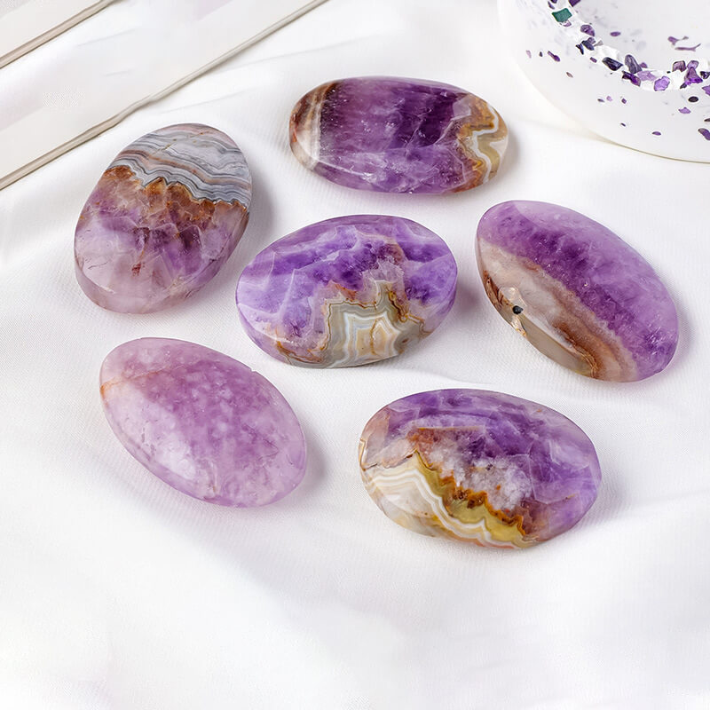 4.5-6cm Dream Amethyst Worry Stone Wholesale Plam Stone