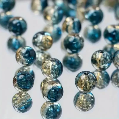 100pcs Explosion Blue Glass Beads Wholesale for DIY Handmade 3 1