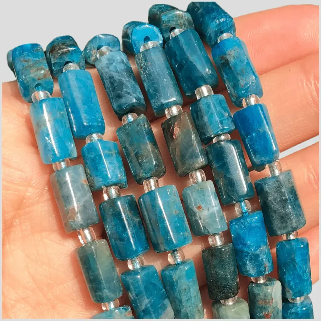 812mm Blue Apatite Column Beads Wholesale 1