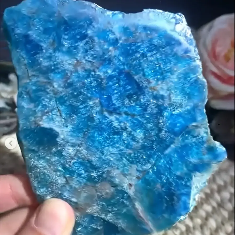 Blue Apatite Crystal Slice Wholesale  (2)