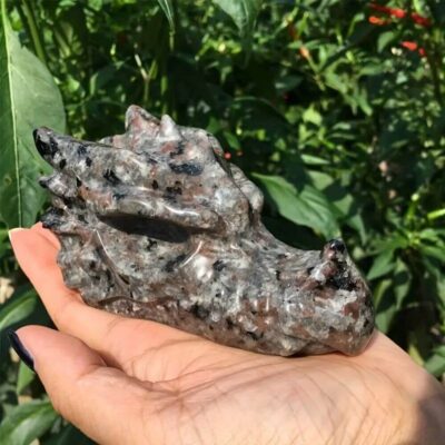 Carved Yooperlite Dragon Head for Decor Wholesale 4